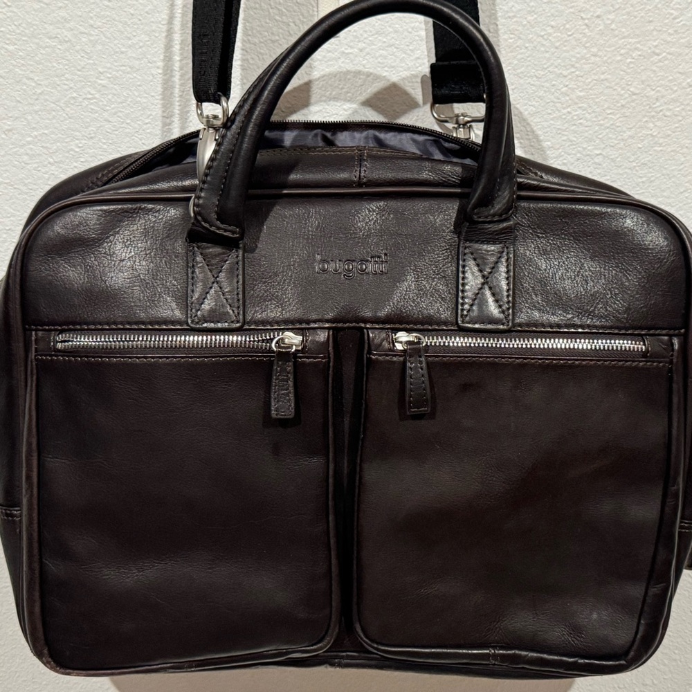 Bugatti Leather Laptop Bag
